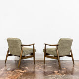 Pair of Mid-Century Modern GFM 87 Armchairs by Juliusz Kędziorek, 1960s
