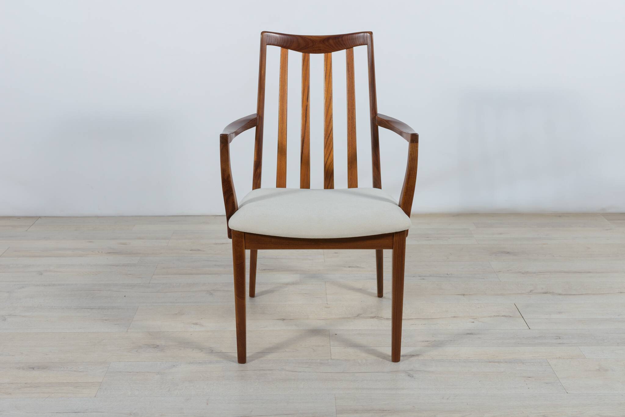 Mid-century teak and fabric dining chairs by Leslie Dandy for G-Plan, 1960s, set of 8