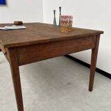 Vintage farm table with 2 large drawers