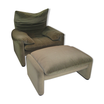 Fauteuil et ottoman Maralunga
