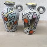Pair of Marius Bessone vases, pitchers