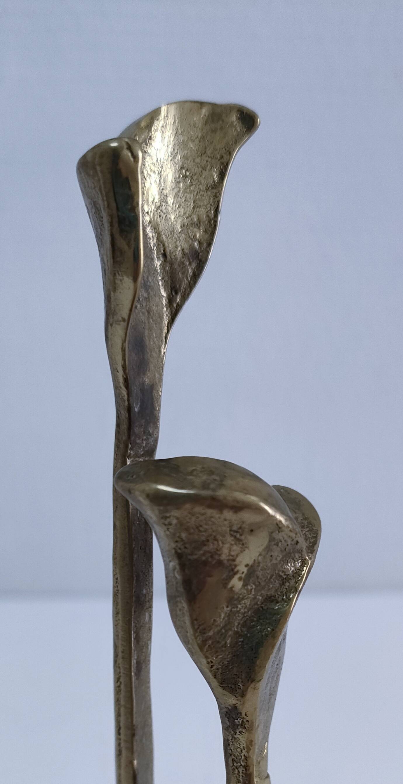 Bronze sculpture with leaf decoration