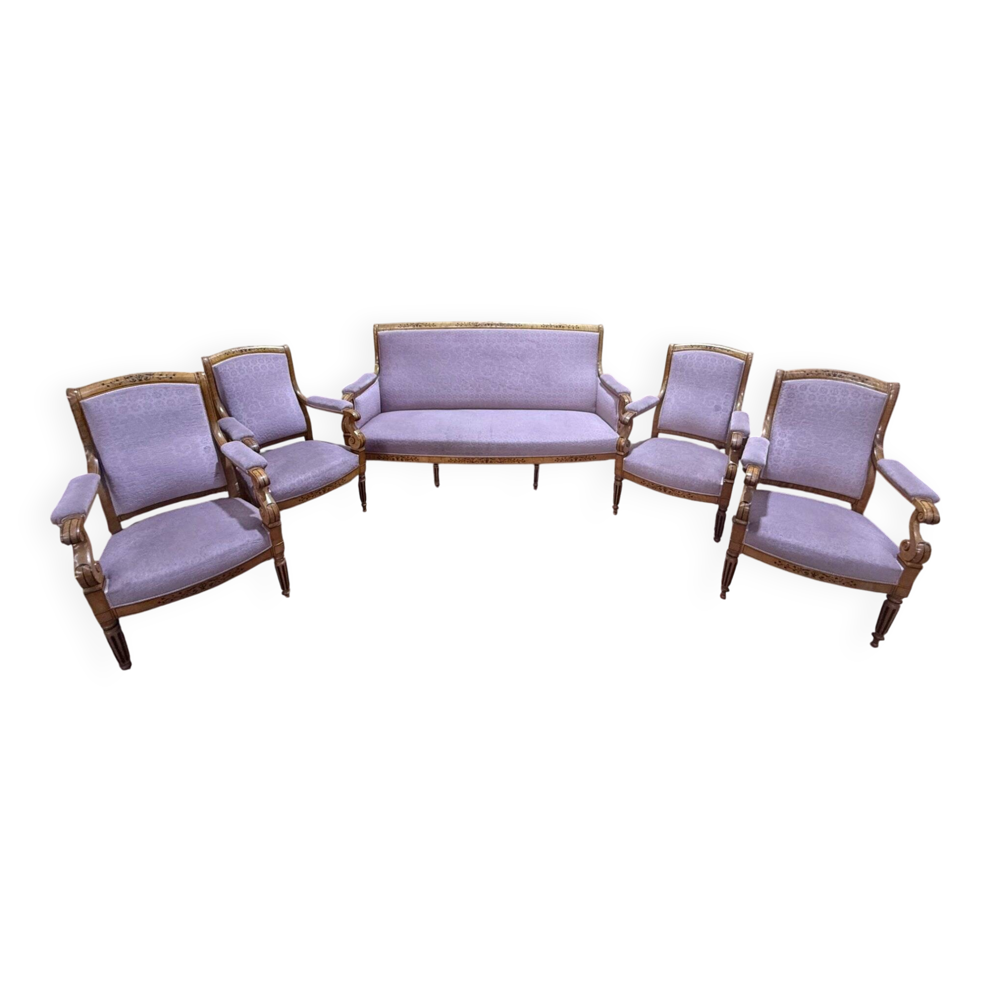 Salon Charles X canapé et 4 fauteuils