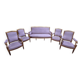 Salon Charles X canapé et 4 fauteuils