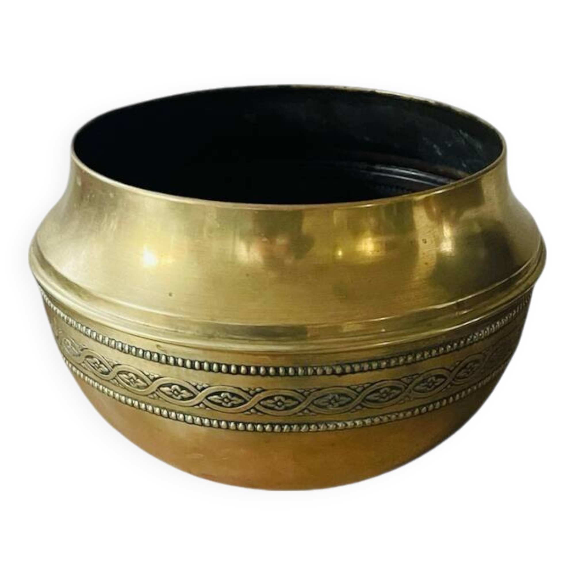Brass flowerpot 28cm