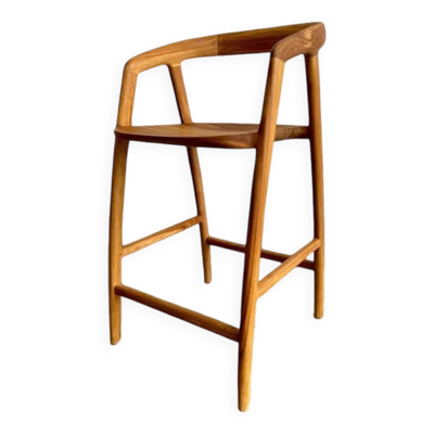 Tabouret / tabouret de bar en teck massif 'xavie' (plusieurs pièces !)