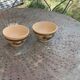 2 bols motifs fleurs en gres sarreguemines france vintage
