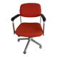Fauteuil orange à roulettes Eurosit vintage 70’