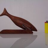 Danish Teak Shark with Stand, 1960s