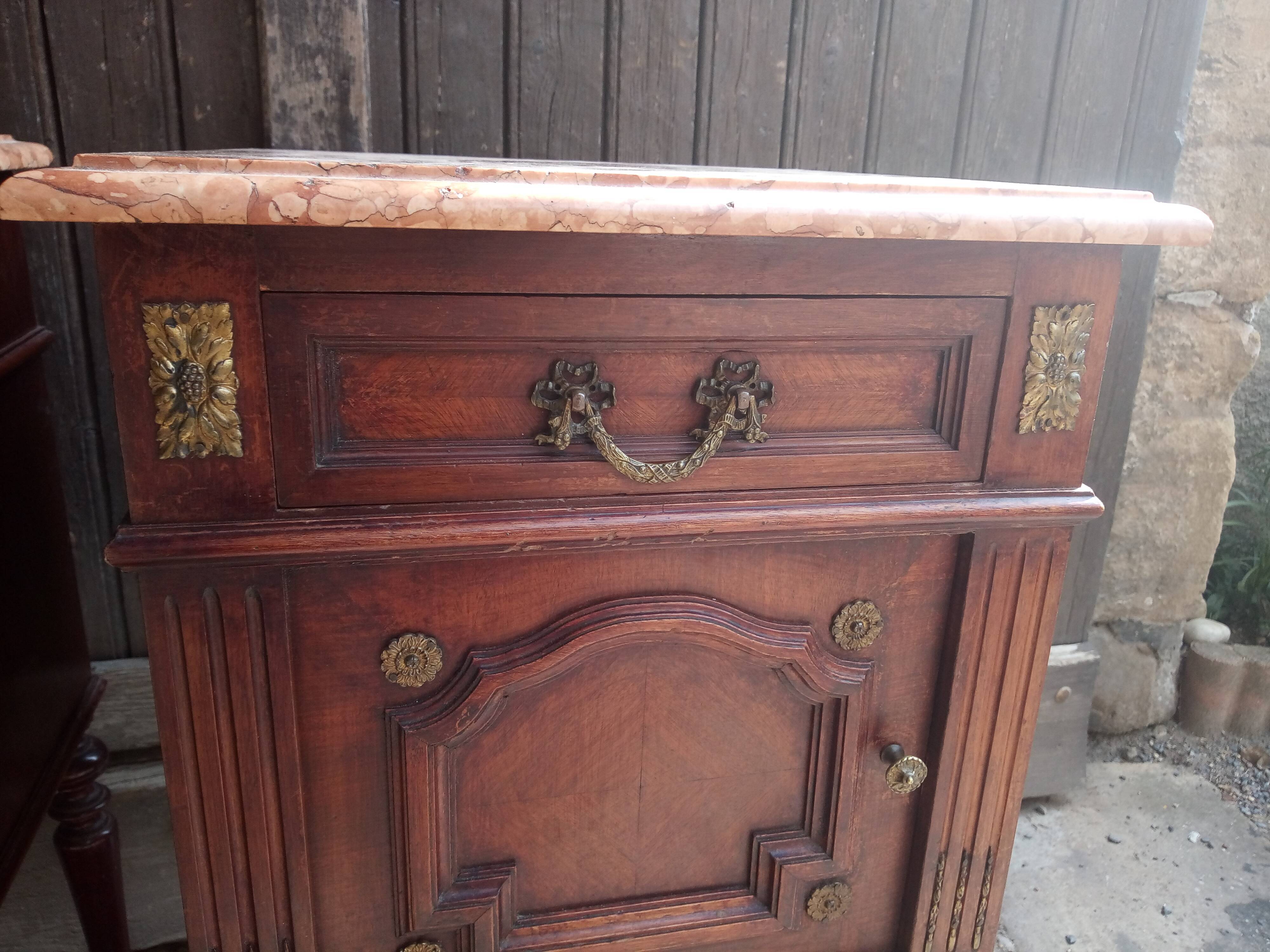 Pair of old bedsides