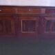 Old sideboard "Enfilade" in solid cherry wood with 3 doors and 3 drawers.