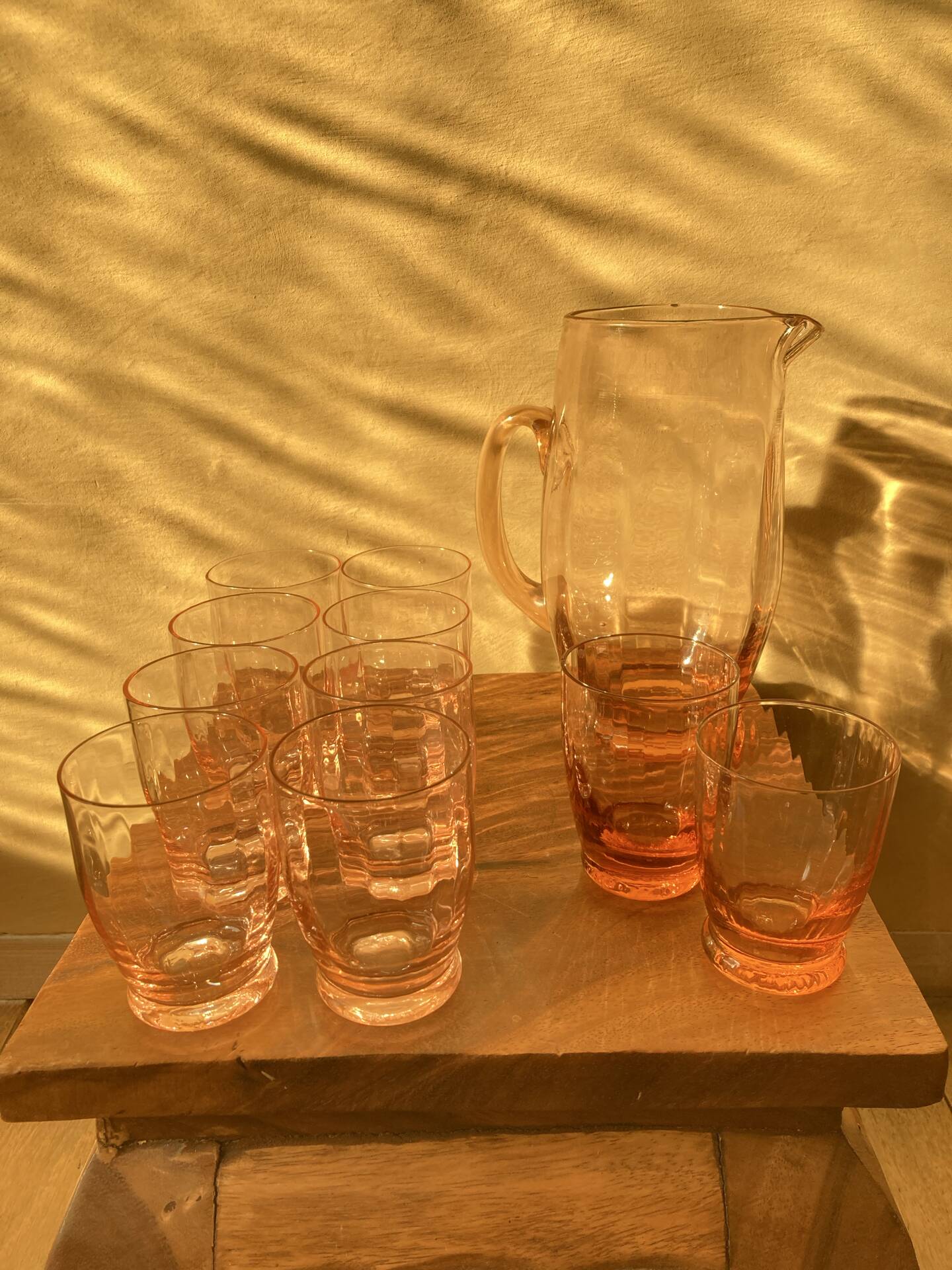 Service of orangeade in antique Rosaline.