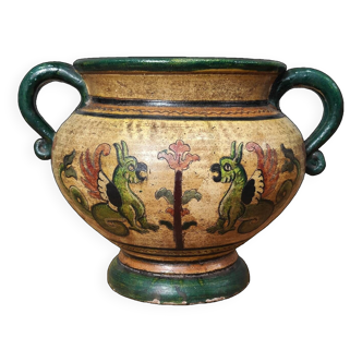 Large Italian Terracotta Vase by Dante Milani Montopoli, 1930s