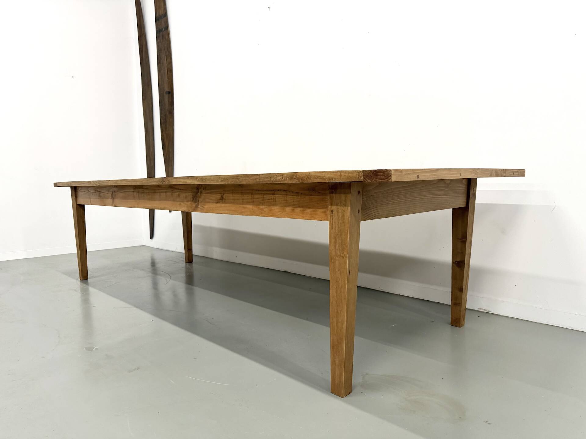 Monumental XXL Pine Farmhouse Table (3.20m) – 1970s