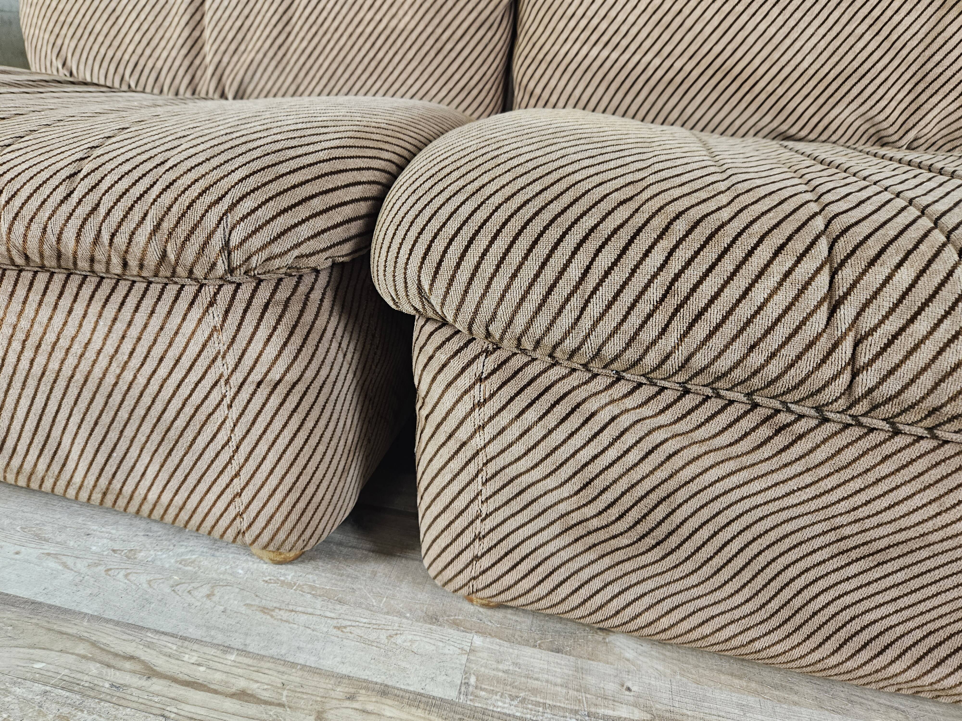 Five-seater corner modular sofa from 70s