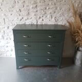 Revamped green solid wood dresser
