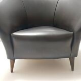 Fauteuil gris foncé dans le style de Gio Ponti pour Casa e Giardino, Italie