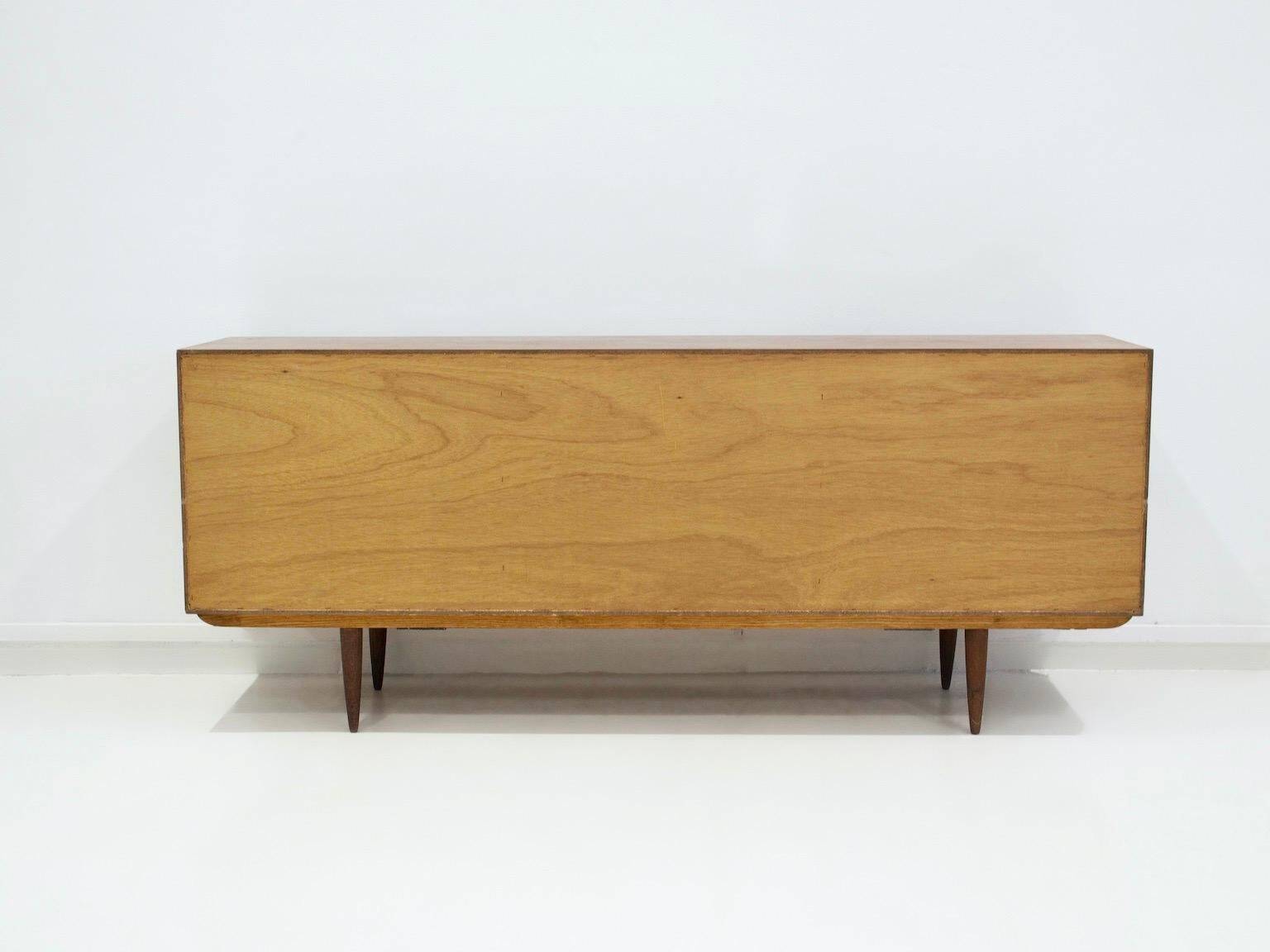 Modern Scandinavian buffet in teak with drawers
