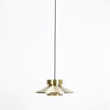 Lyskær Belysning “U.F.O” pendant lamp / Space Age / Danish modern design / gold / brass / aluminium / 1970s