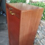 Wooden curtain filing cabinet, good general condition some traces of wear.