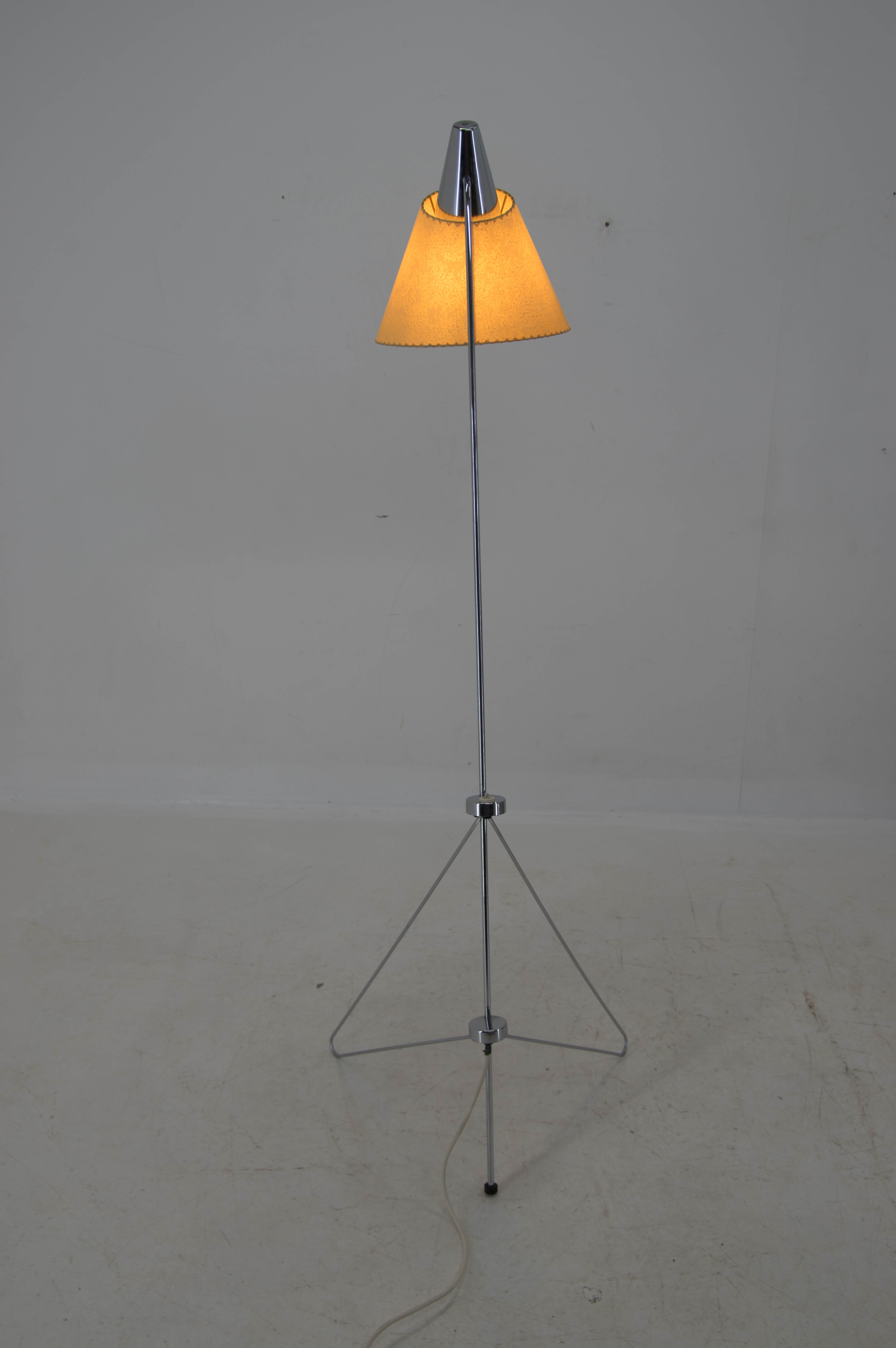 Floor lamp by Hurka for Napako, 1950s, restored