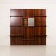Poul Cadovius rosewood wall unit on panels for Cado, Denmark 1960s