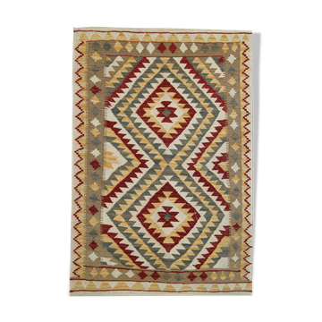 Vintage Afghan Kilim Area Rug, Traditional Oriental Wool Rug- 99x155cm