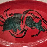 Plat à poisson Vallauris signe Mevel