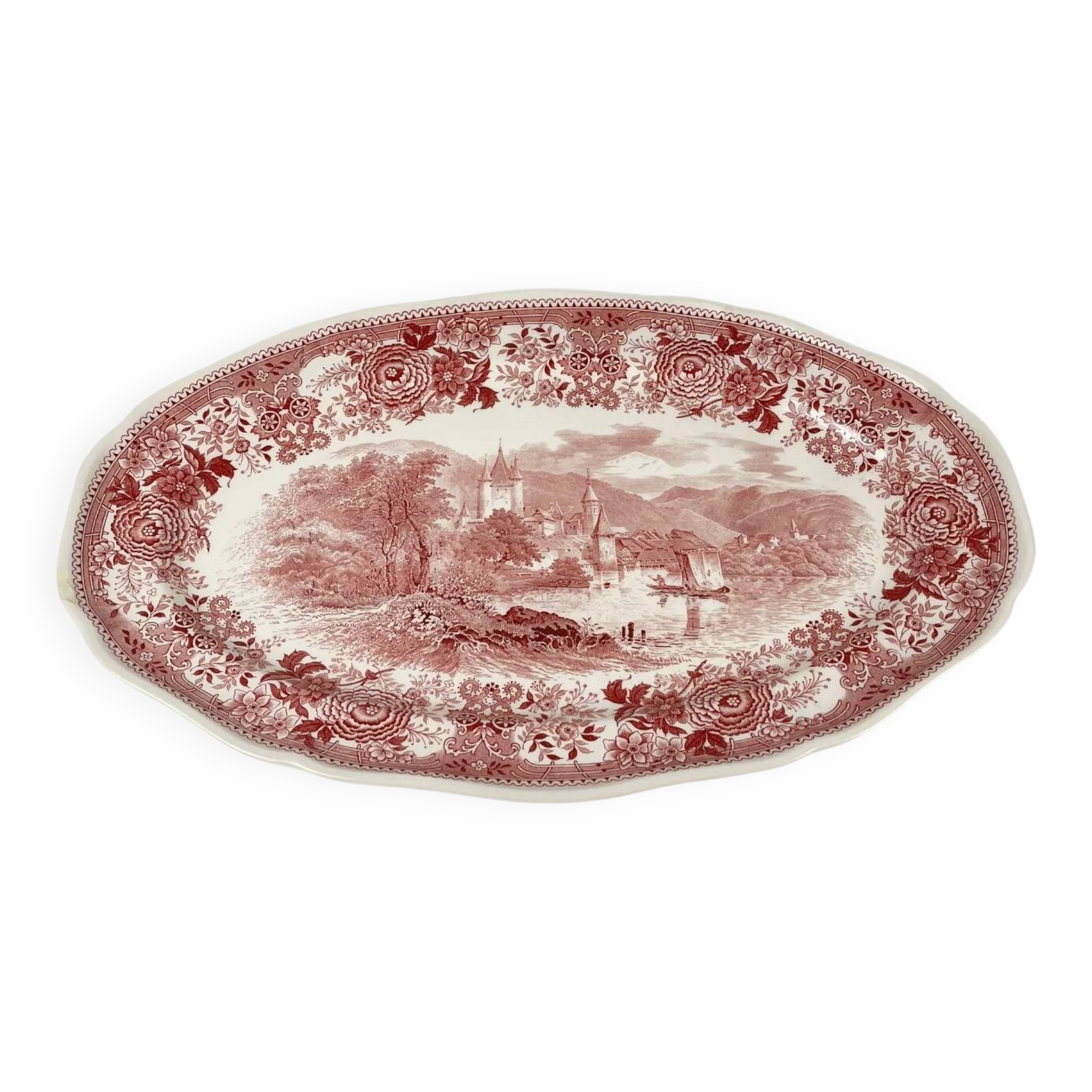 Large oval dish "Burgenland", Villeroy & Boch, red