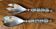 Vintage salad set – silver-plated metal and blown glass handles