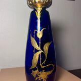 Vase Legras Cobalt gold painting