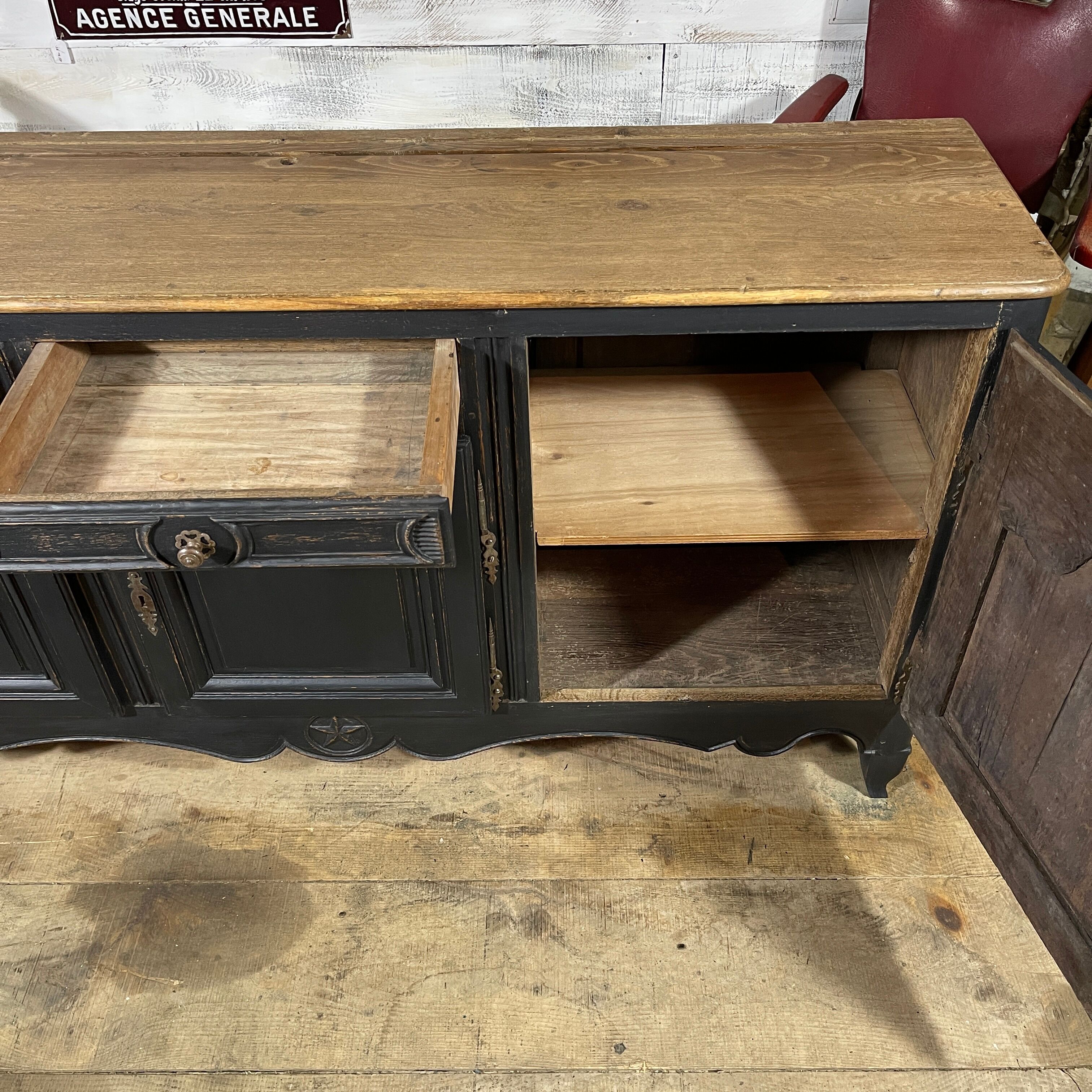 Louis XV oak sideboard