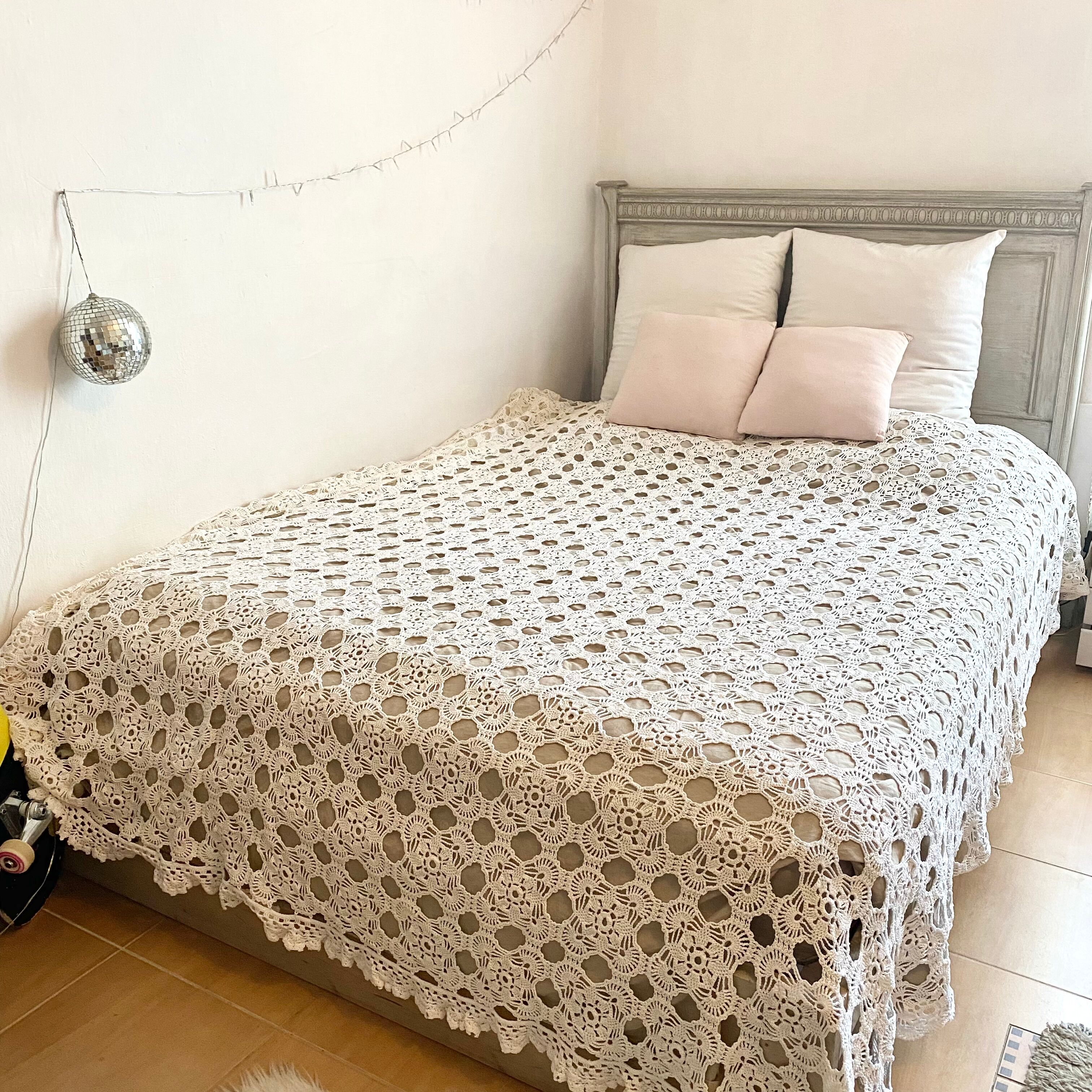 Bohemian crochet bed top