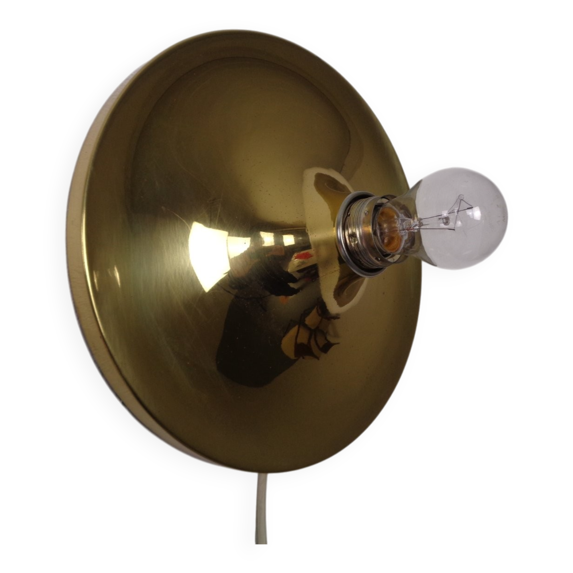 Space Age Golden Wall Lamp from Doria Leuchten, 1960s