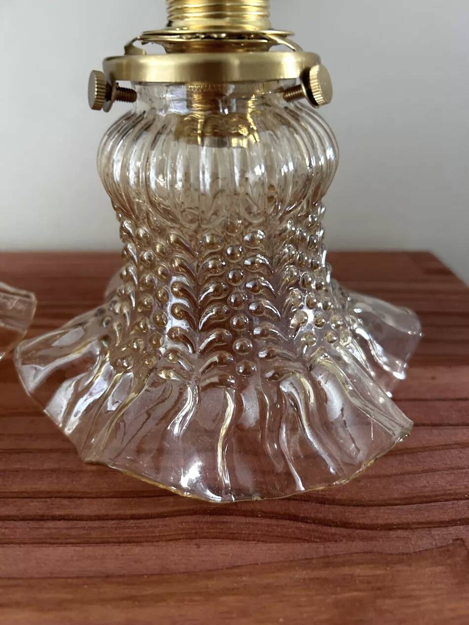 Vintage glass wall sconces