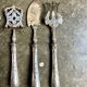 4 silver bonbon spoons engraved "HS"