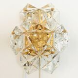 Pair of faceted crystal wall lights / sconces by Kinkeldey, Germany, 1970s