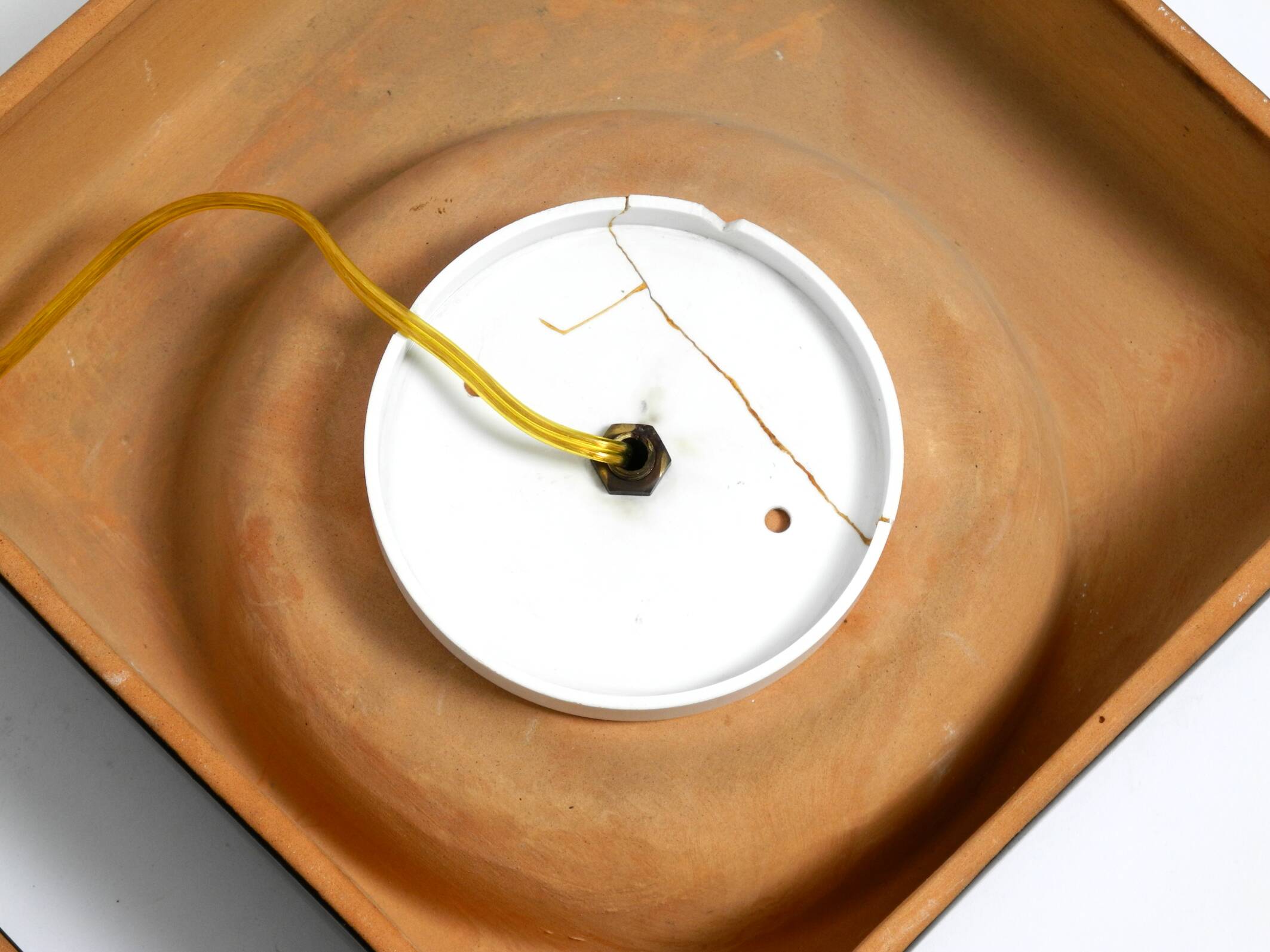 Two beautiful original 1970s Space Age ceramic wall lamps