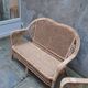 Peacock rattan garden set with bench and armchair
