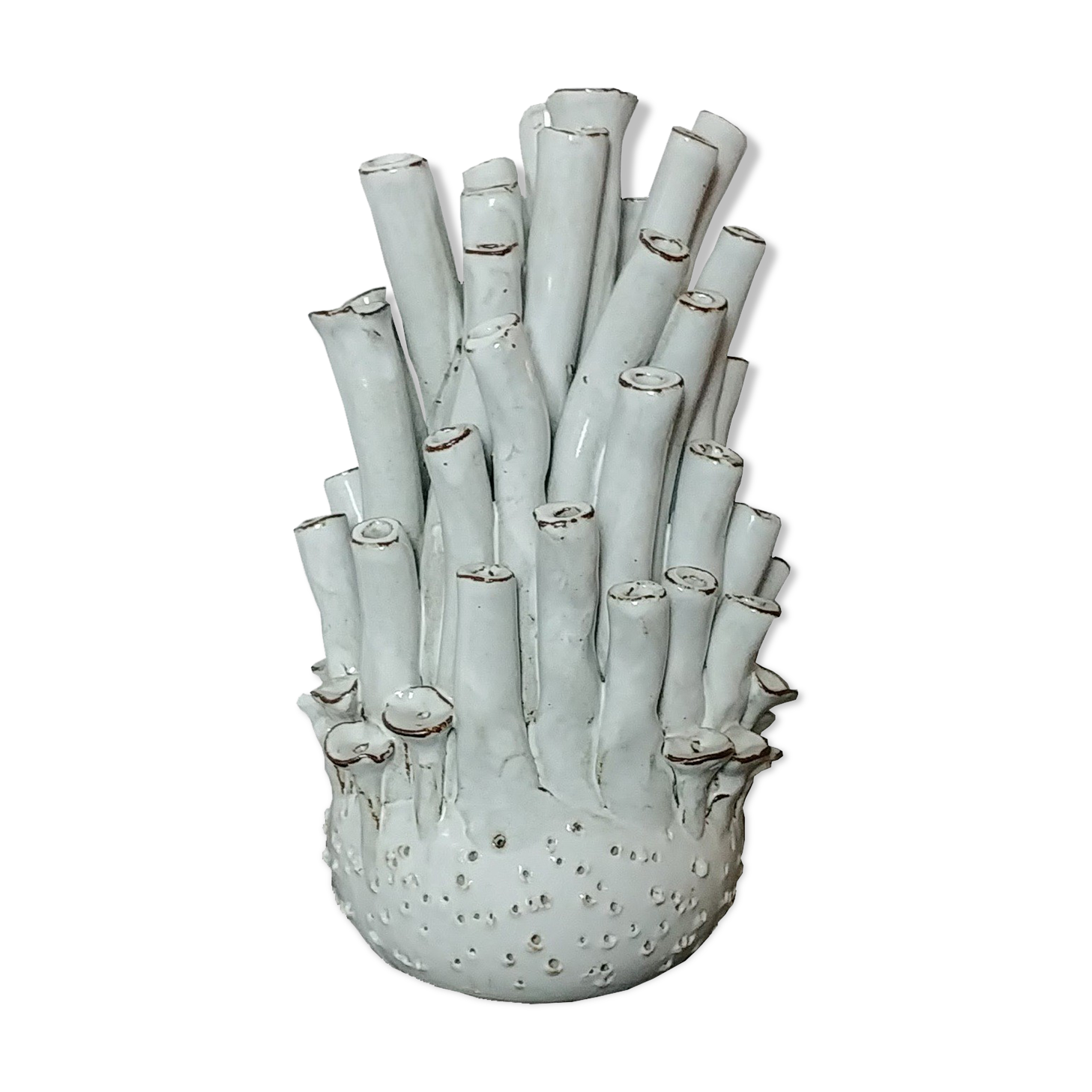 Enamel ceramic coral vase