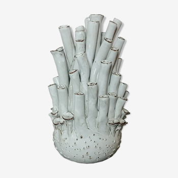 Enamel ceramic coral vase