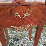 Pair of Louis XV style bedside tables with marble top