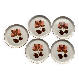 Five dessert plates 1970 Lunéville