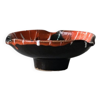 Vallauris style volcanic ceramic ashtray