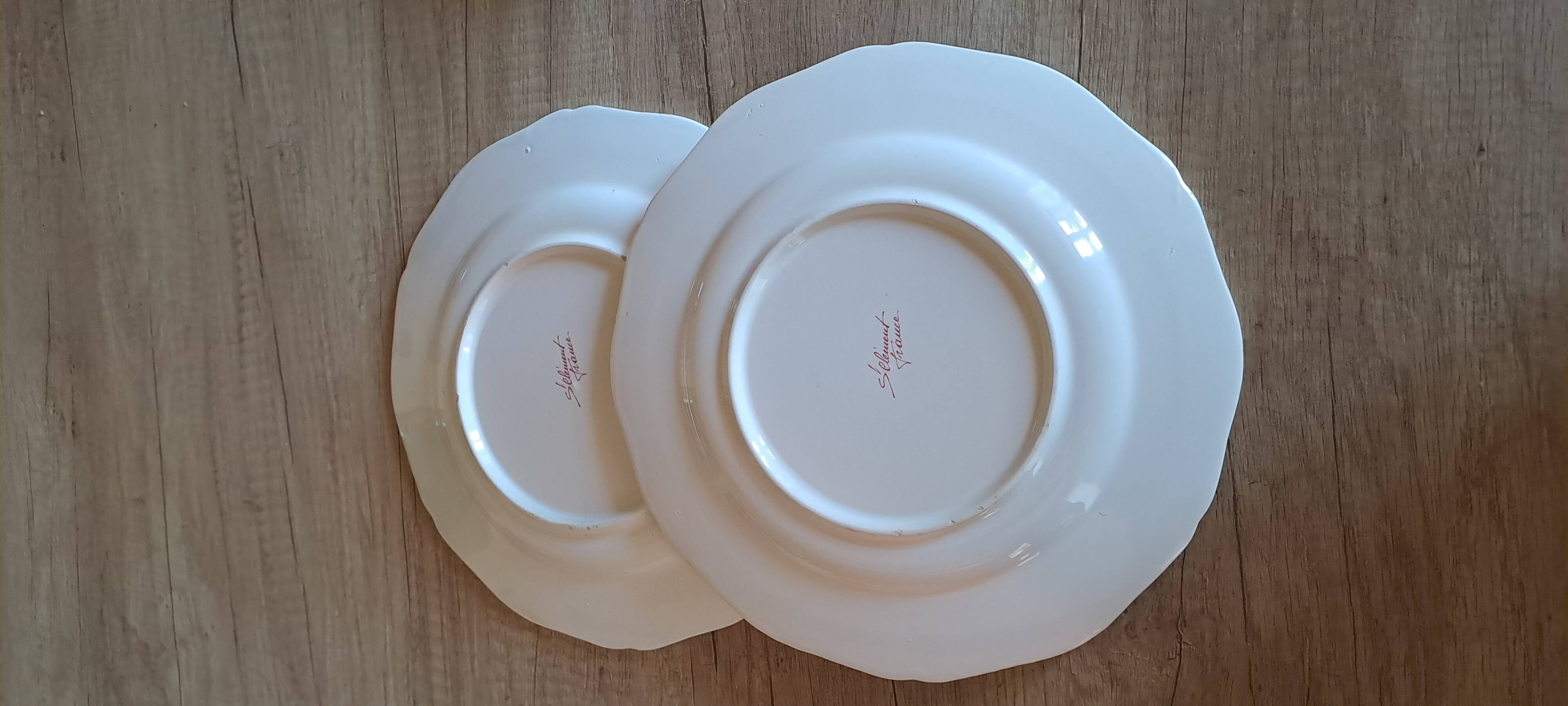 Set of 3 plates with Saint Clément rooster decoration