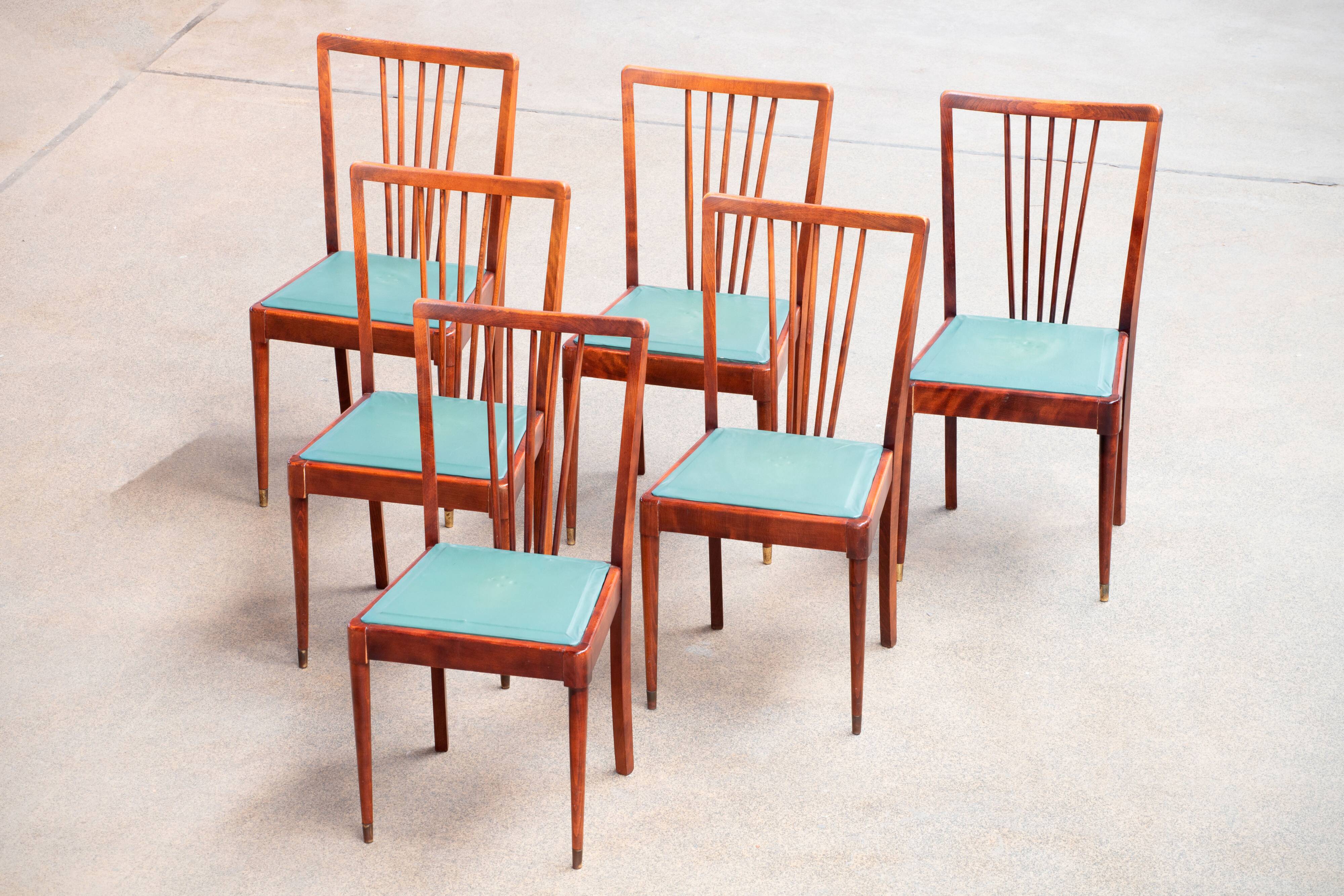 Serie de 6 chaises vintages 1950
