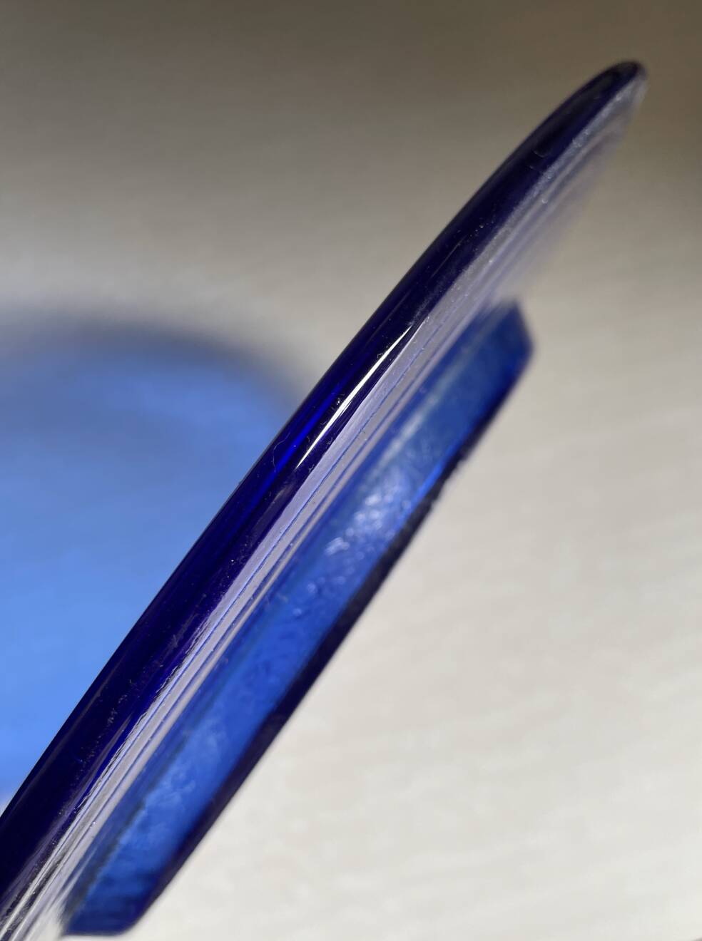 Blue Klein glass plate