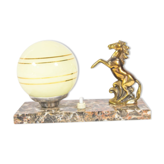 Lampe de table art déco | Cheval cabré