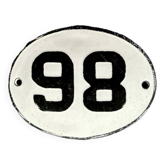 Enamel metal numbers made in europe