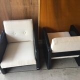 Pair of low chairs, 70s